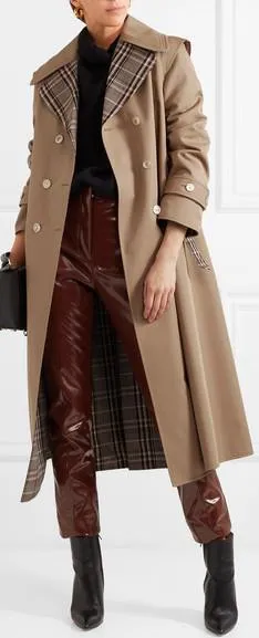 Appliquéd Cotton-Blend Gabardine Trench Coat