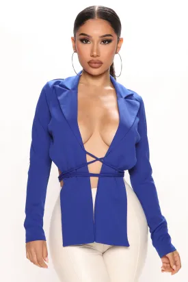 Bad Gal Wrap Top - Royal