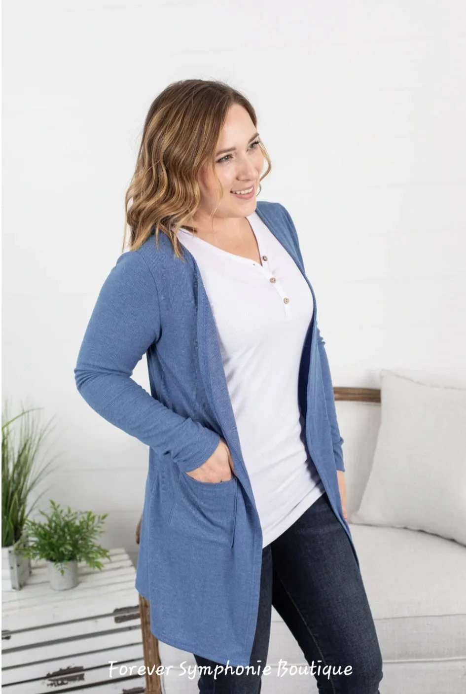 BARGAIN* Rachel Ribbed Cardi