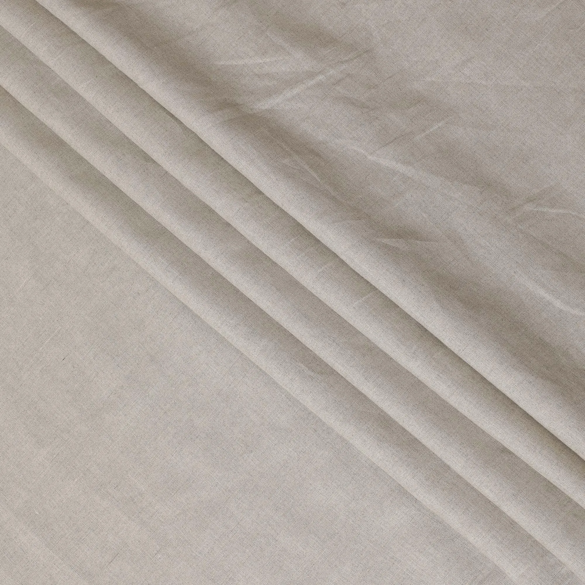 Beige Plain Premium pure linen fabric 60Lea-D15882