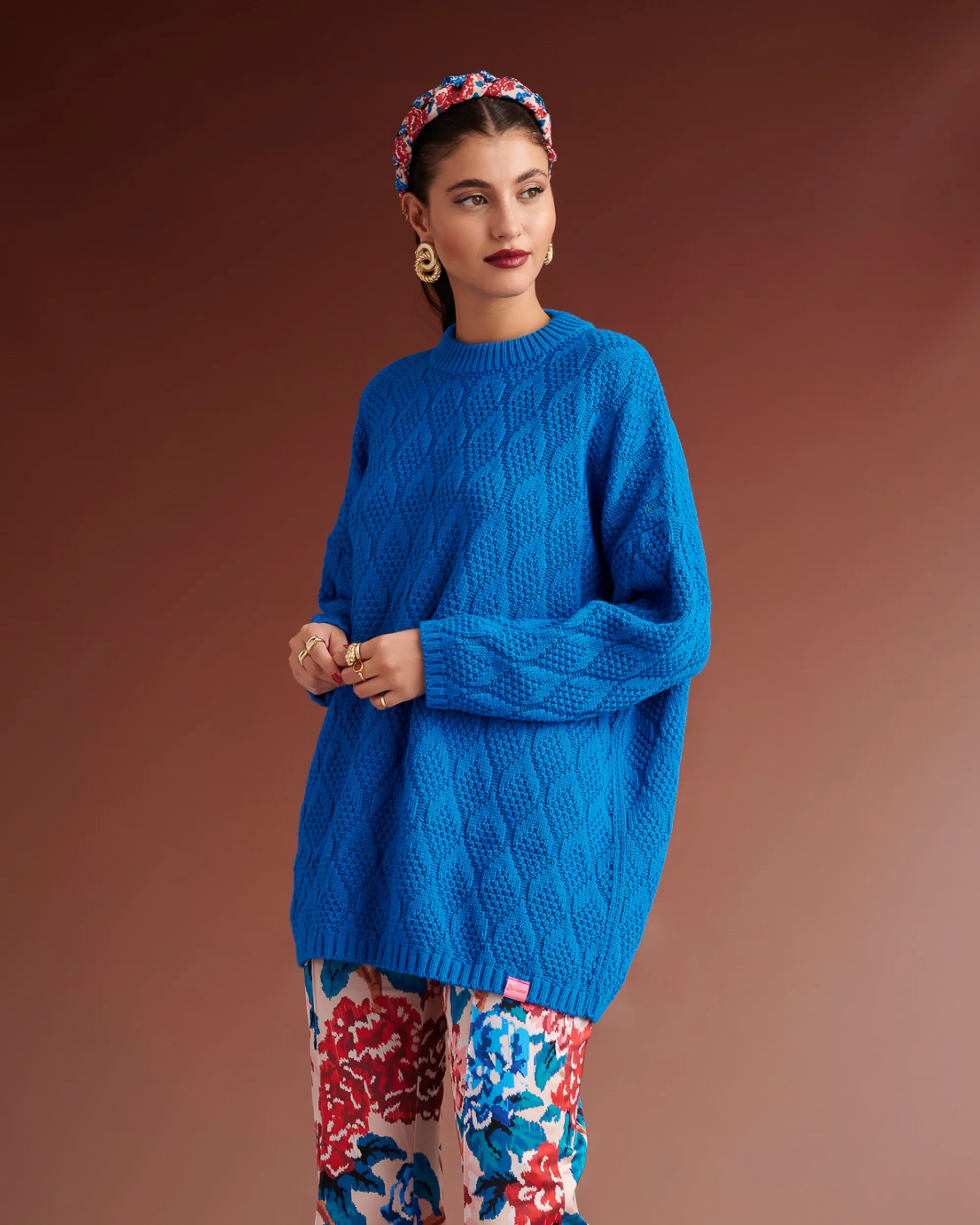 Brody Knit Sweater | Turquoise