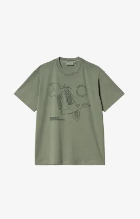 Carhartt WIP Flying Ducks T-Shirt, Duck Green Garment Dyed