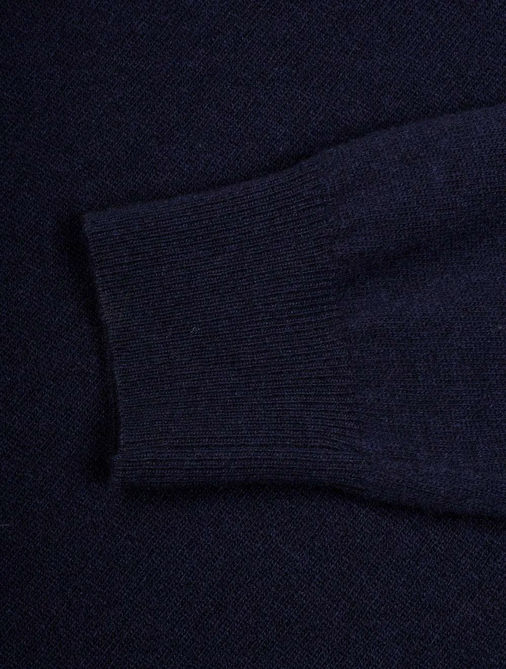 Cashmere & Merino Wool Half Zip Navy