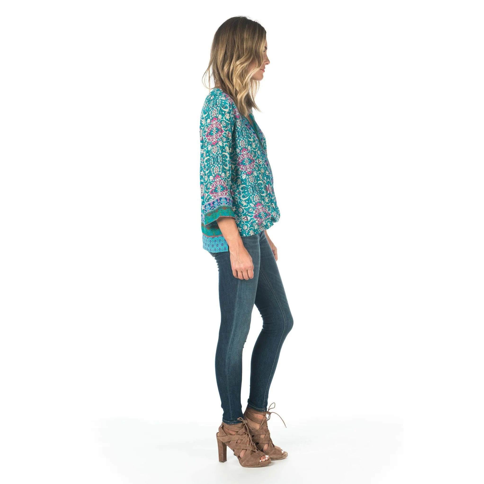 Christelle Teal Top