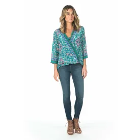 Christelle Teal Top