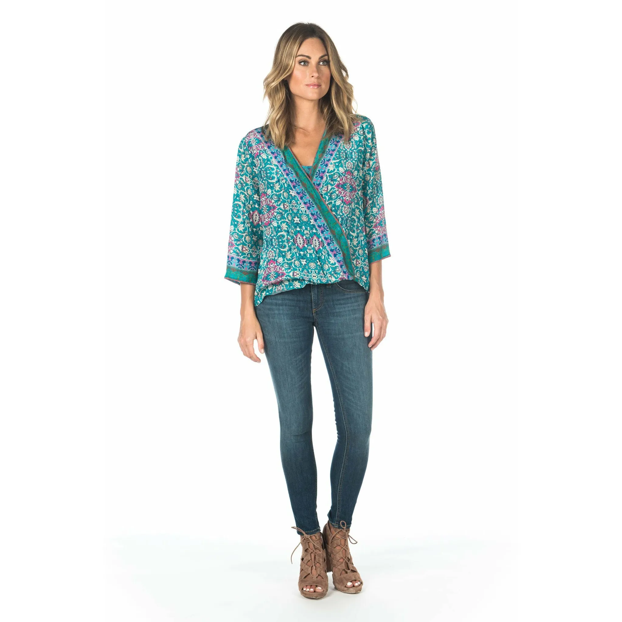 Christelle Teal Top