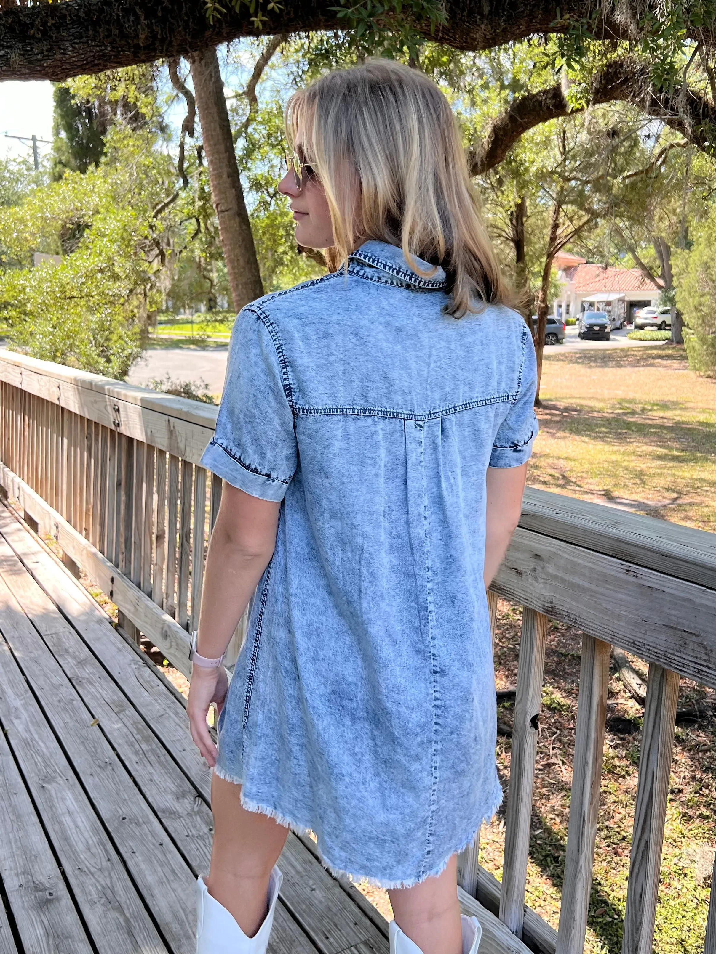 DAKOTA SHIRT DRESS IN DENIM