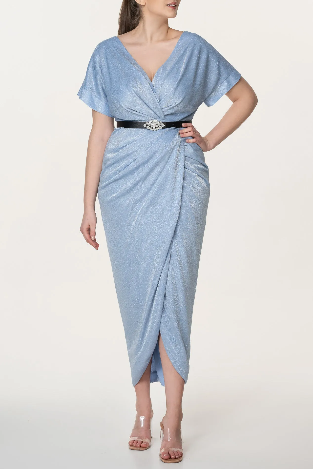 Daphne Azure Jersey Dress