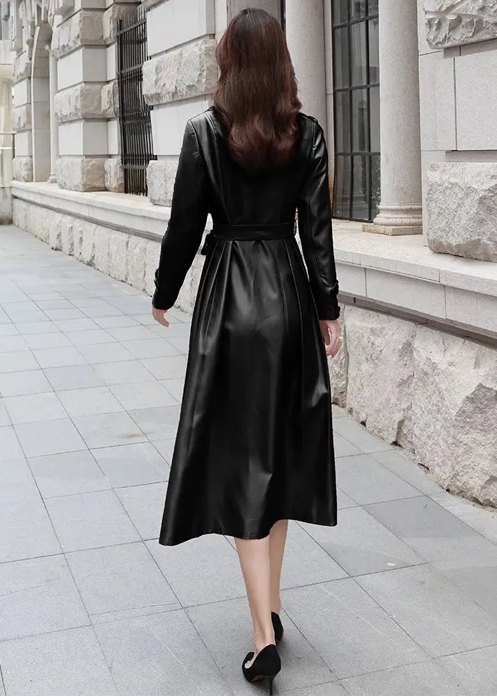 Double Breasted Fit & Flare Trench Coat