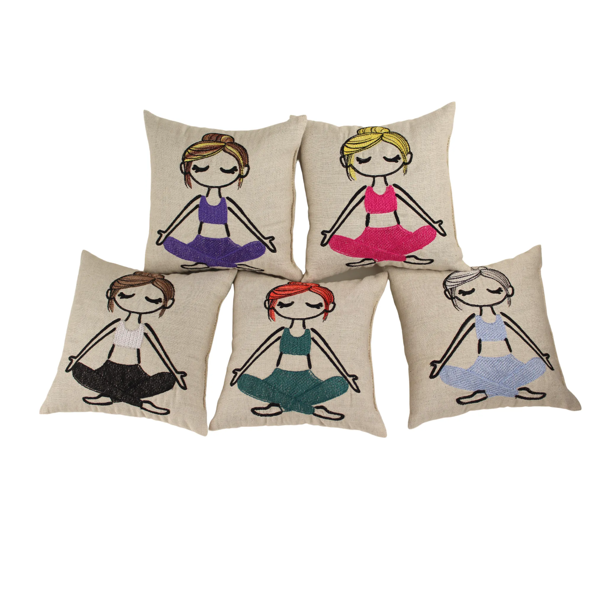 Embroidered Yoga Girl Lavendar Sachets