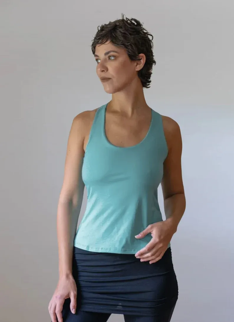 Faith Strappy Yoga Tank Top with Built in Bra