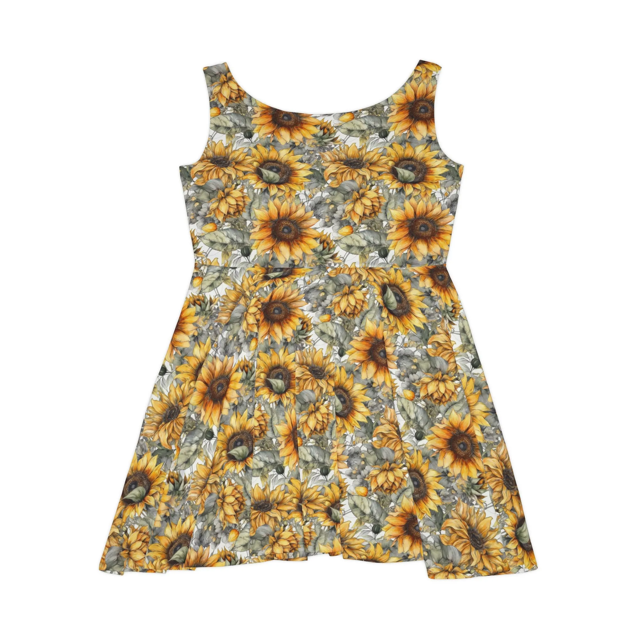 Floral Pattern Women's Skater Dress #12