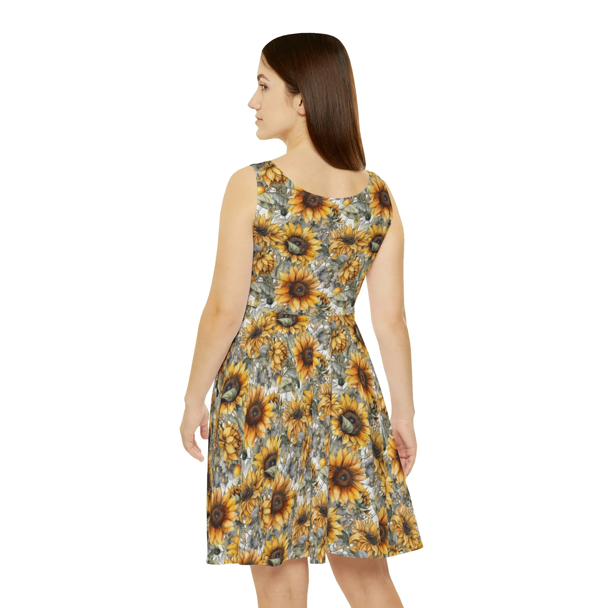 Floral Pattern Women's Skater Dress #12