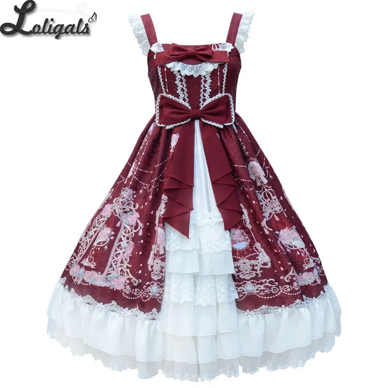 Flowery Fairyland ~ 2020 Vintage Printed Sleeveless Lolita Dress Midi Party Dress