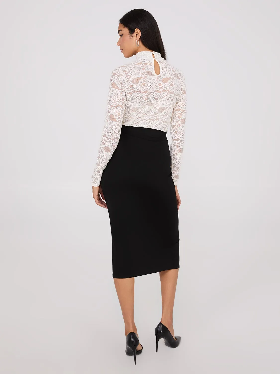 Front Slit Pencil Skirt