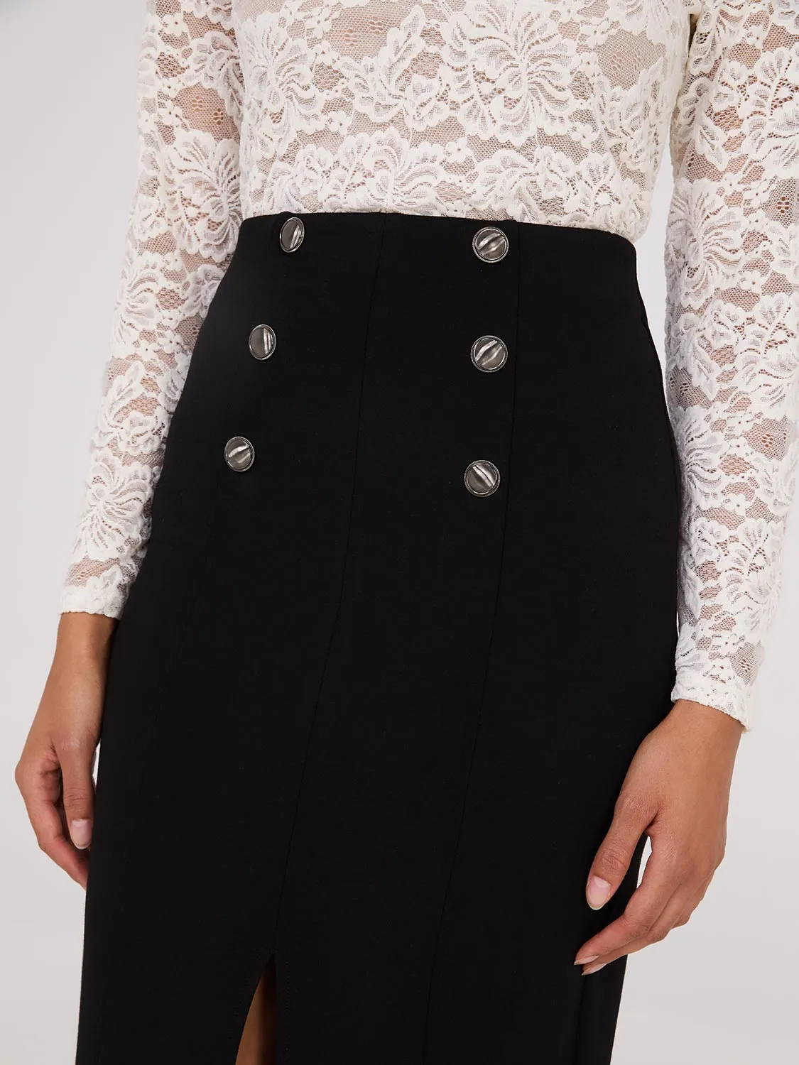 Front Slit Pencil Skirt