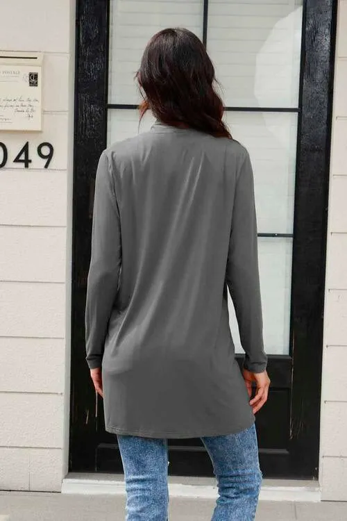 Full Size Long Sleeve Cardigan with Pockets