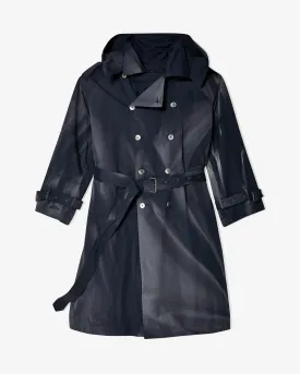 JiyongKim - Men's Sub-Bleached Belted Trench Coat - (Navy)