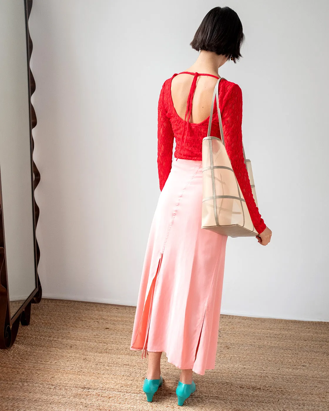 Joey Skirt Crepe Viscose Pink