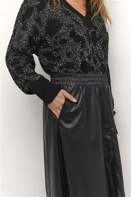 Kaffe Mikka Long Skirt in Black Deep