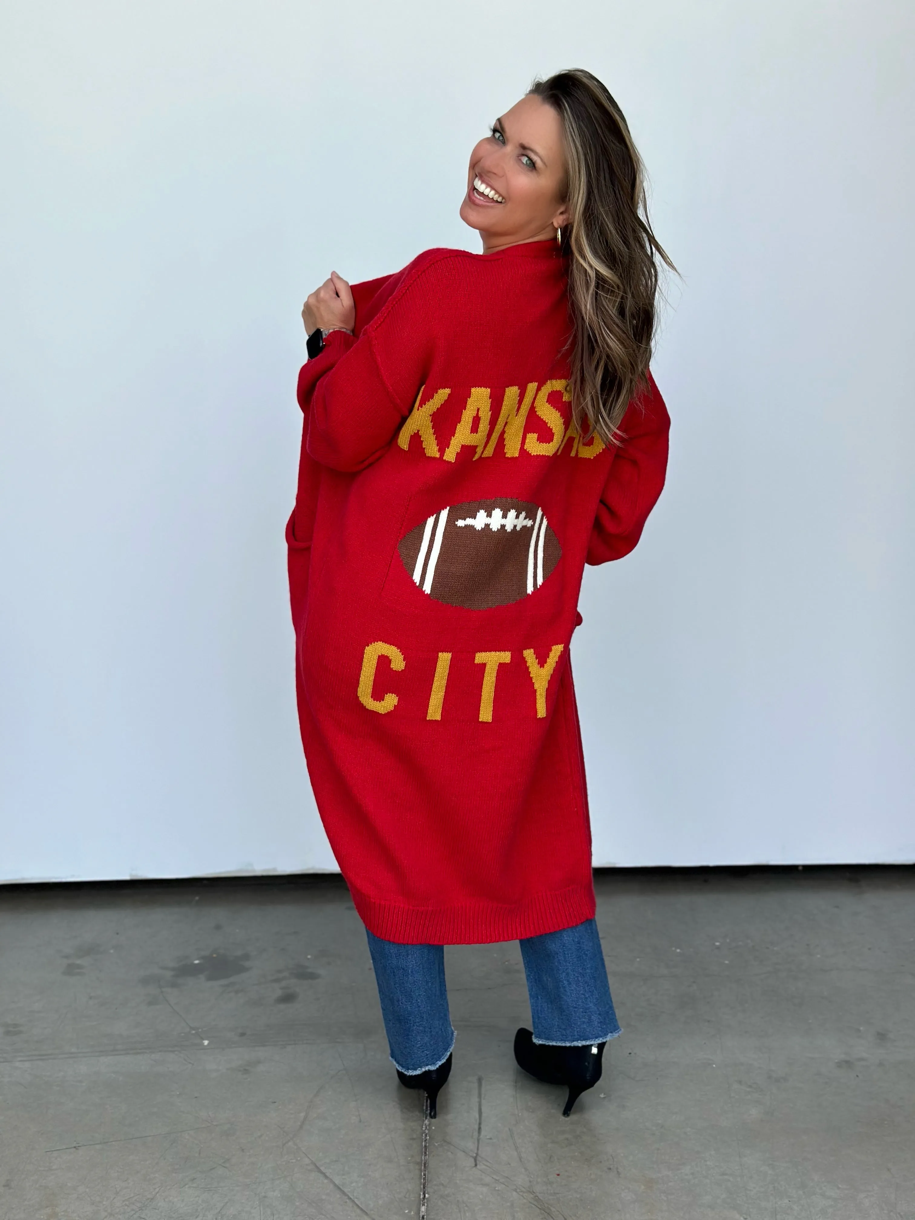 KC Football Cardigan