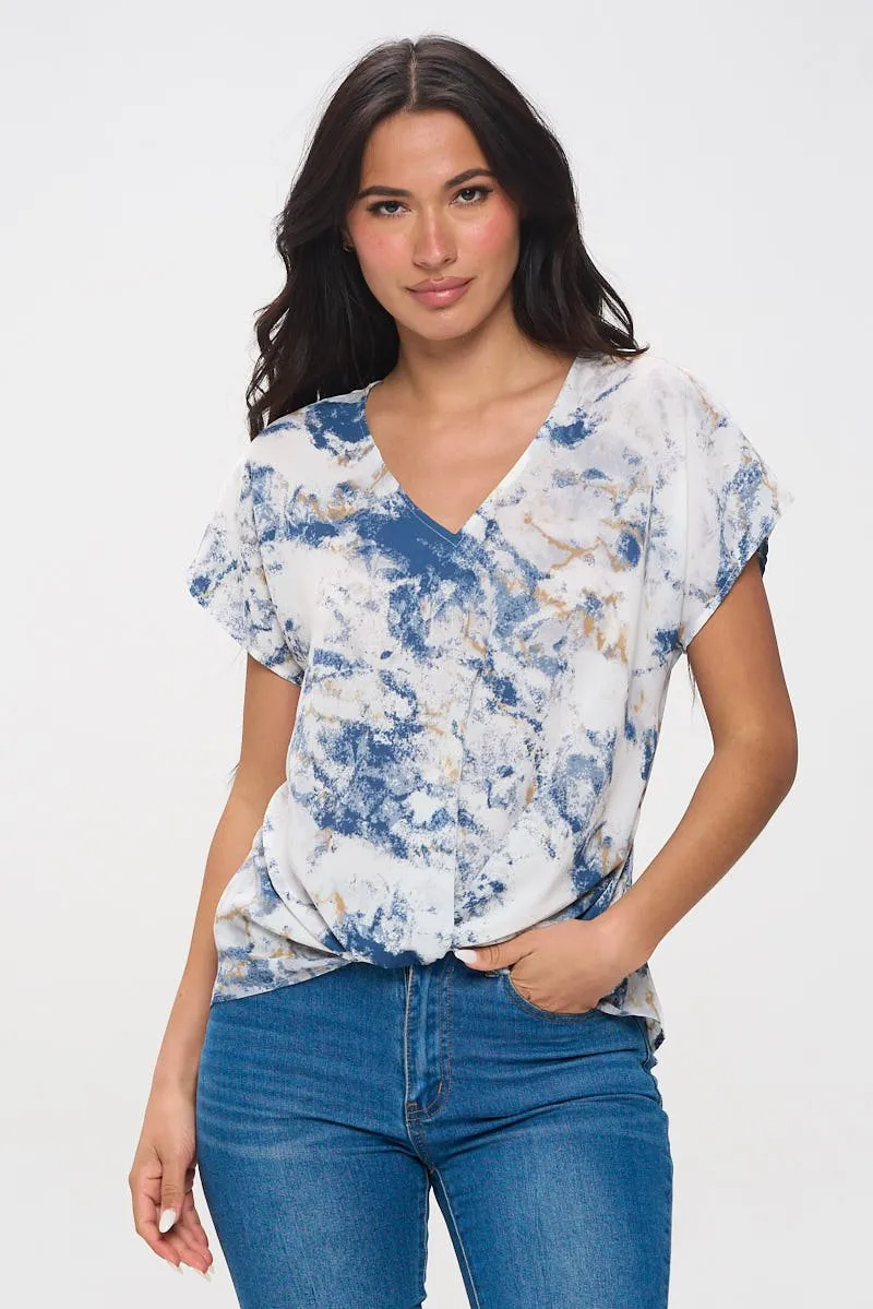 Leah Short Sleeve Woven Top