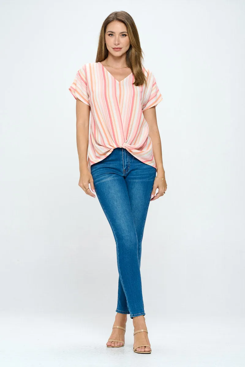 Leah Short Sleeve Woven Top