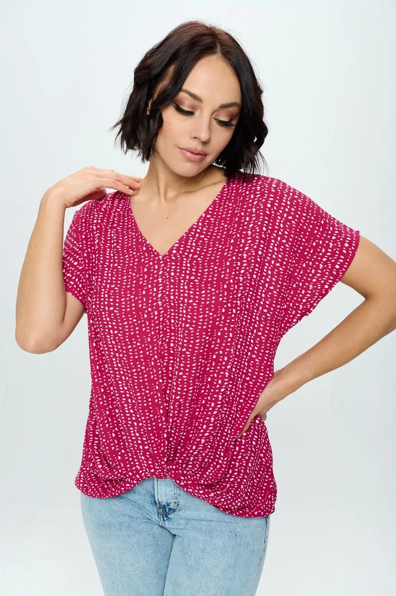 Leah Short Sleeve Woven Top