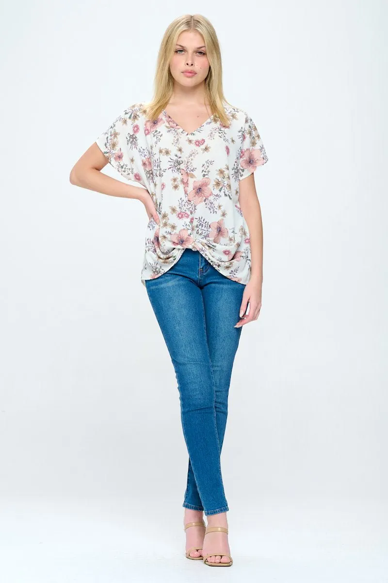 Leah Short Sleeve Woven Top