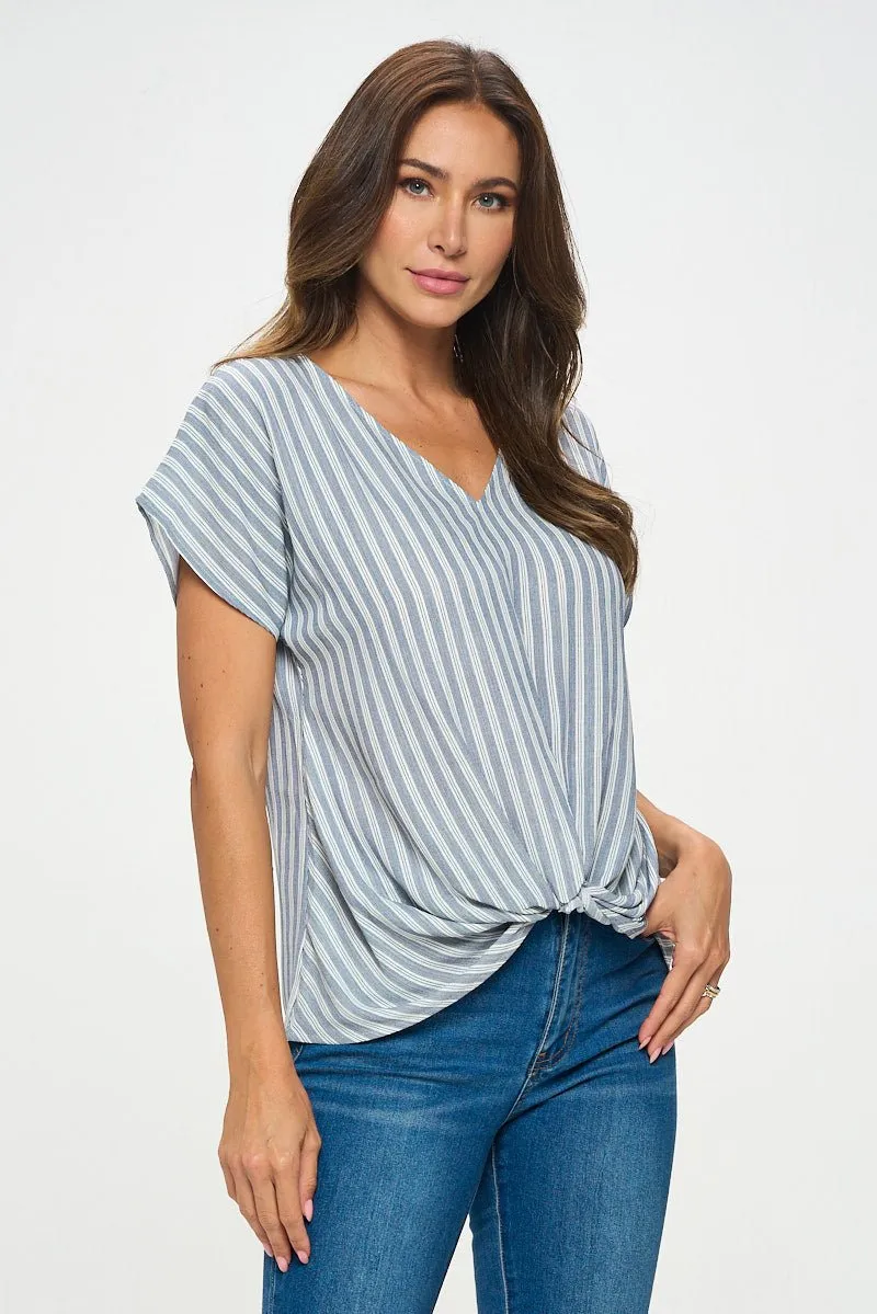 Leah Short Sleeve Woven Top