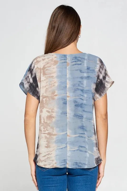 Leah Short Sleeve Woven Top