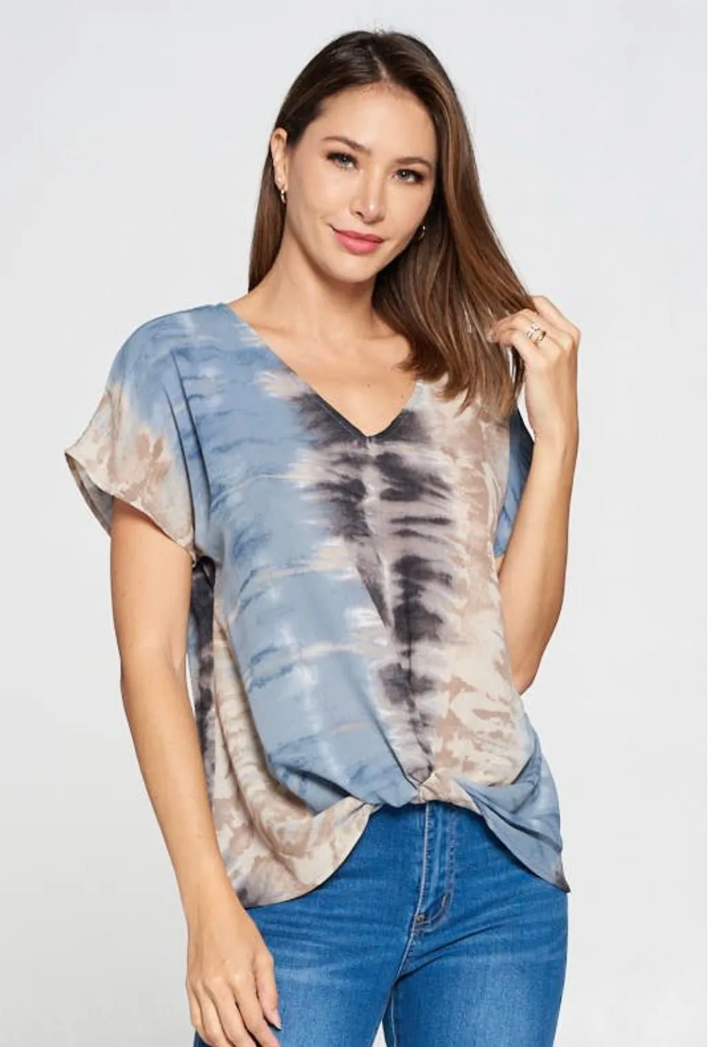 Leah Short Sleeve Woven Top