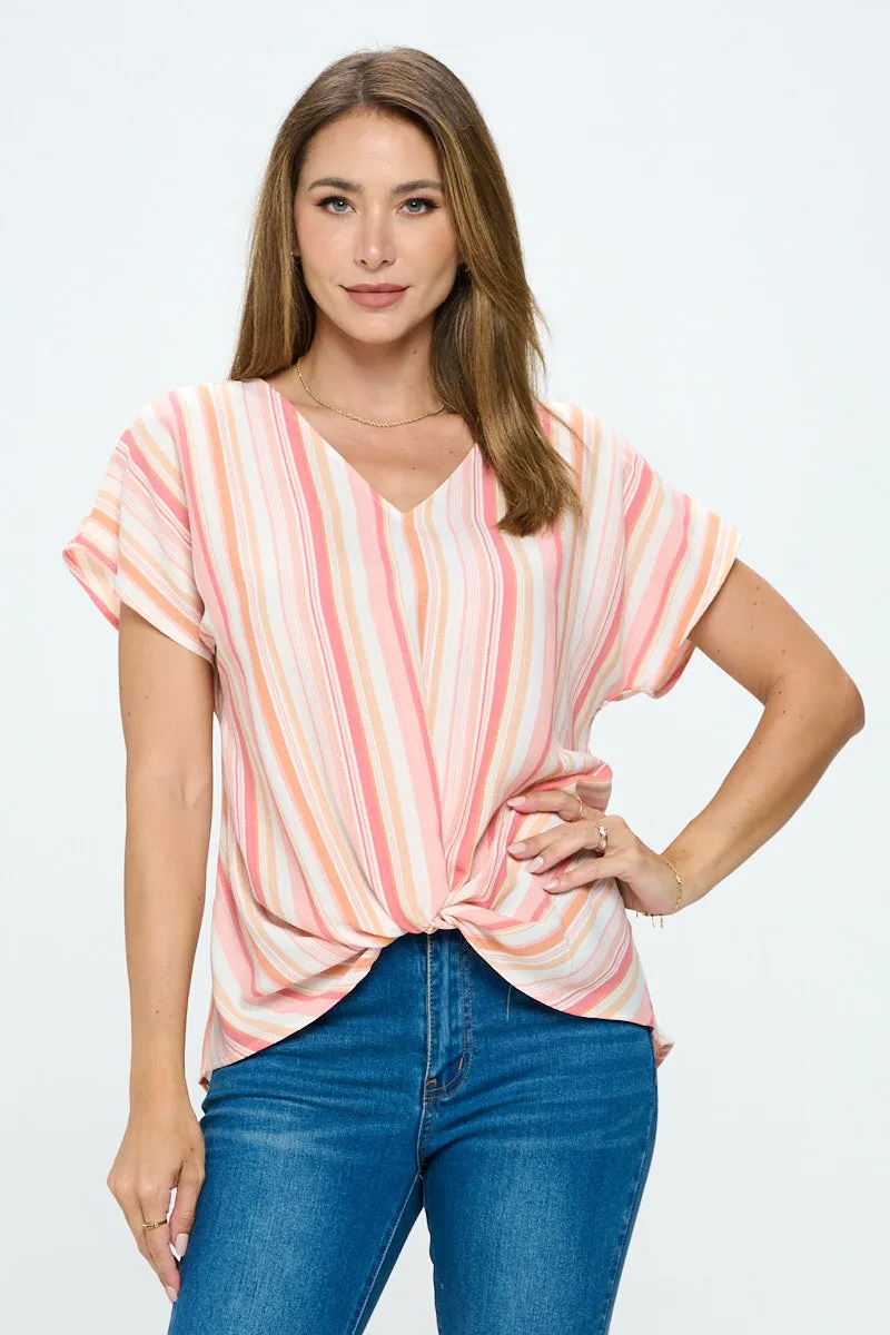 Leah Short Sleeve Woven Top