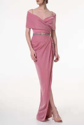 Levana Coral Jersey Long Dress