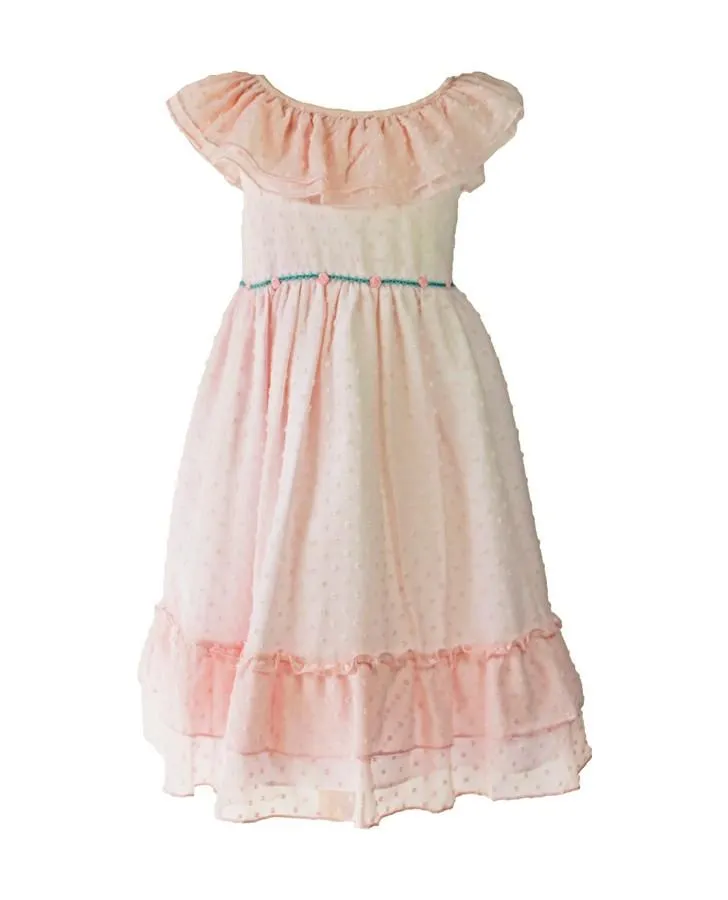 Light Pink Clip Dot Toddler Dress