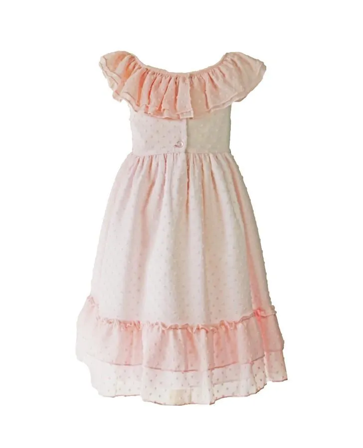 Light Pink Clip Dot Toddler Dress