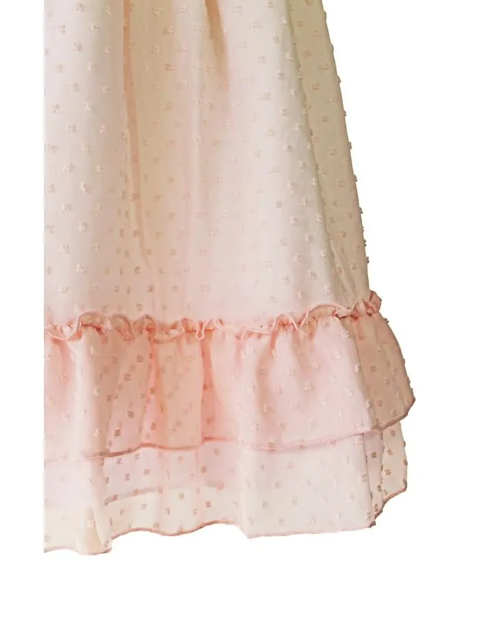 Light Pink Clip Dot Toddler Dress