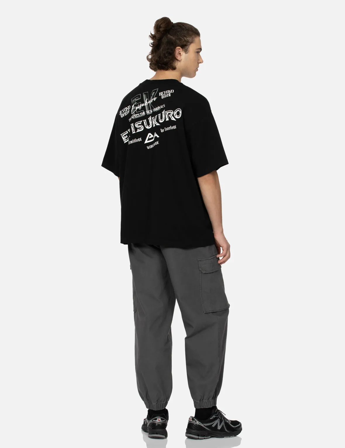 Logo and Slogan Prints Loose Fit T-shirt