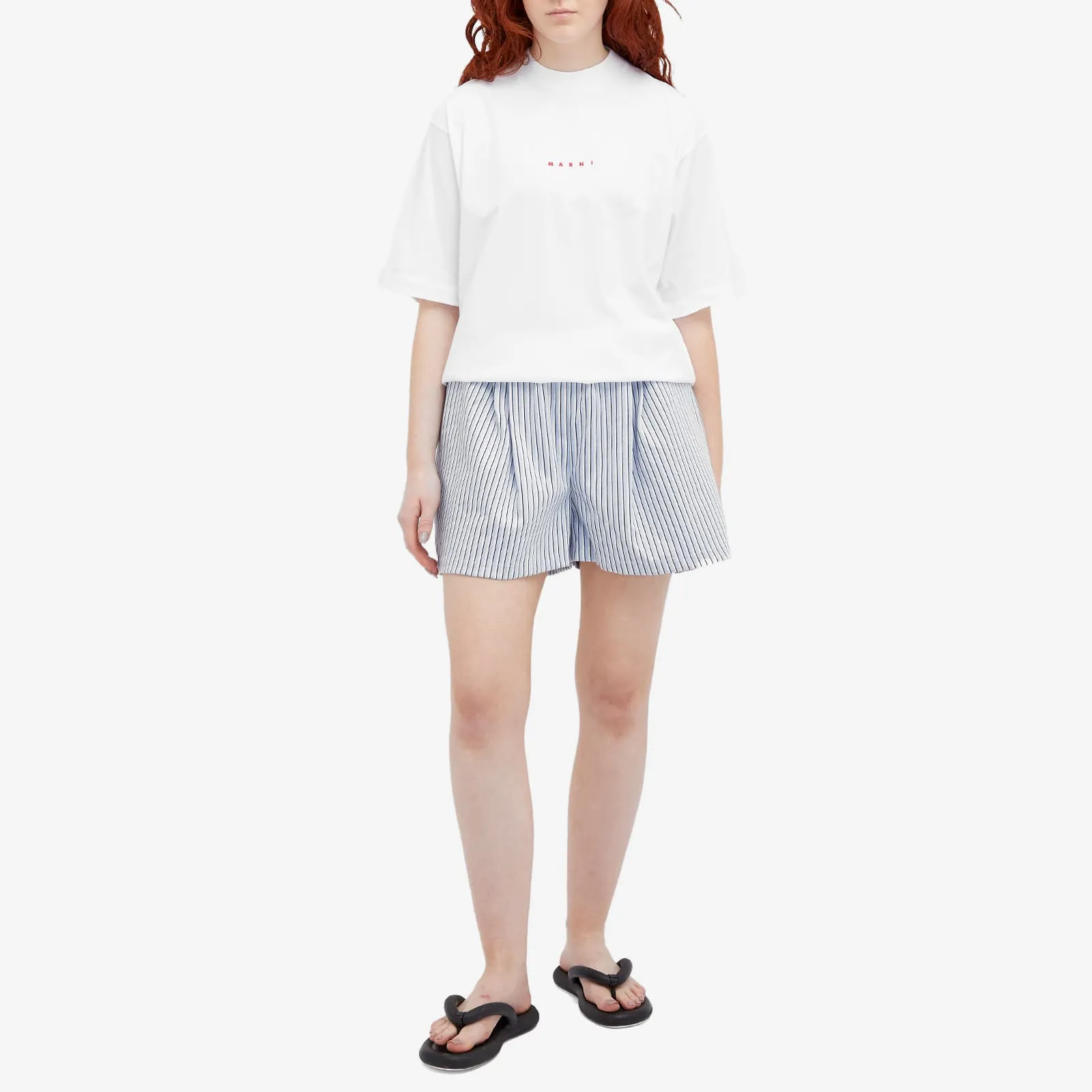 Marni Small Logo T-Shirt in Lily White