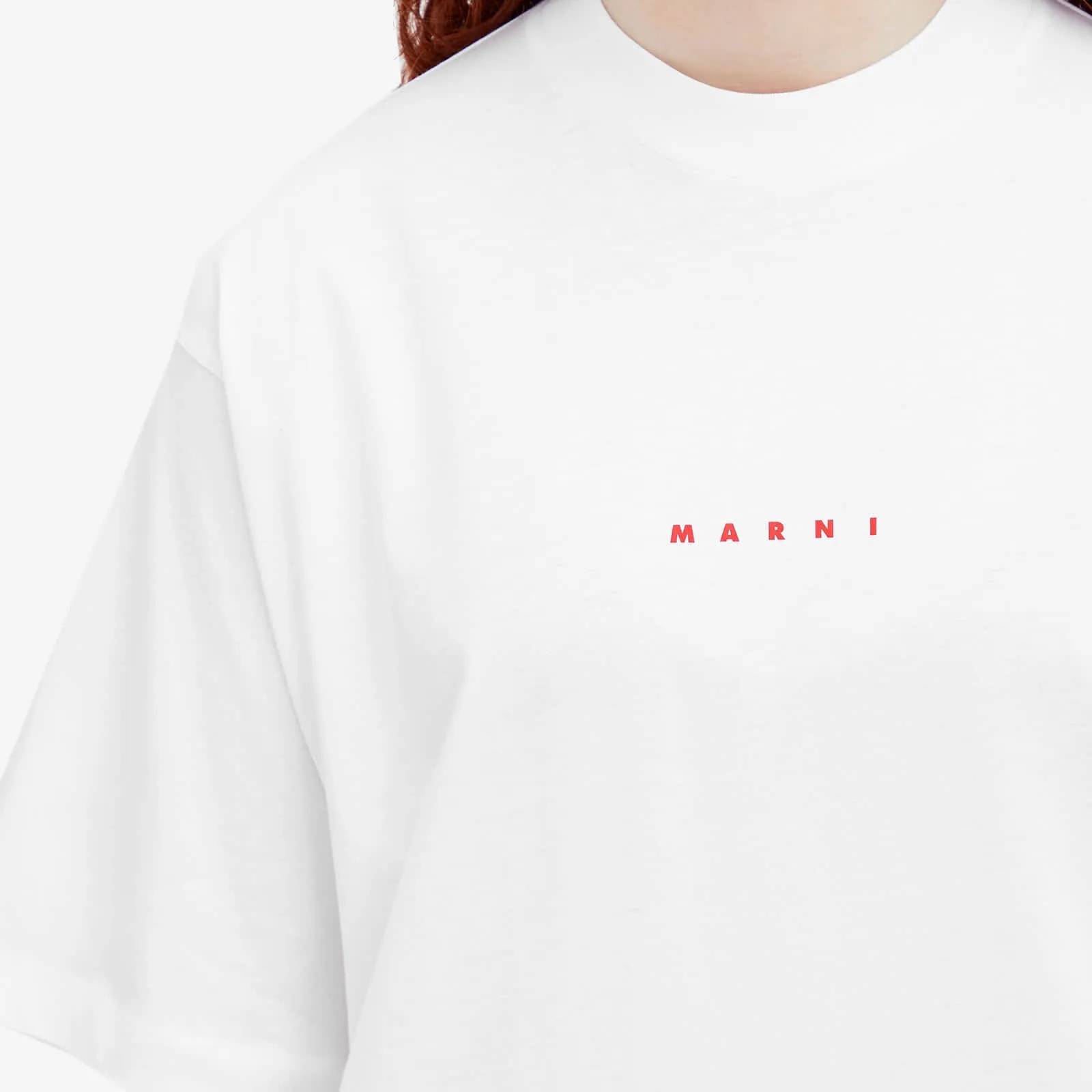 Marni Small Logo T-Shirt in Lily White