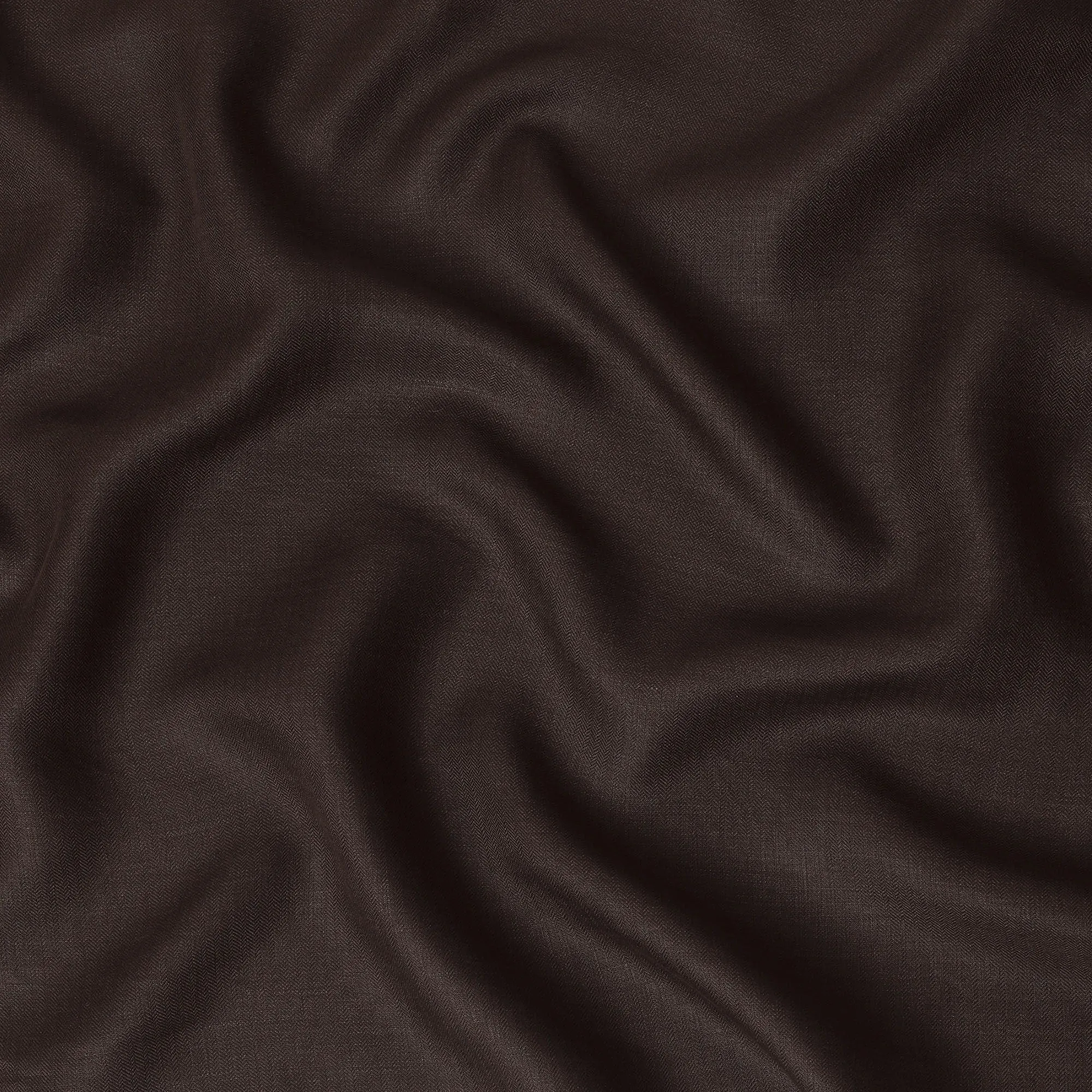 Mocha brown Premium pure linen fabric in herringbone design-D15888