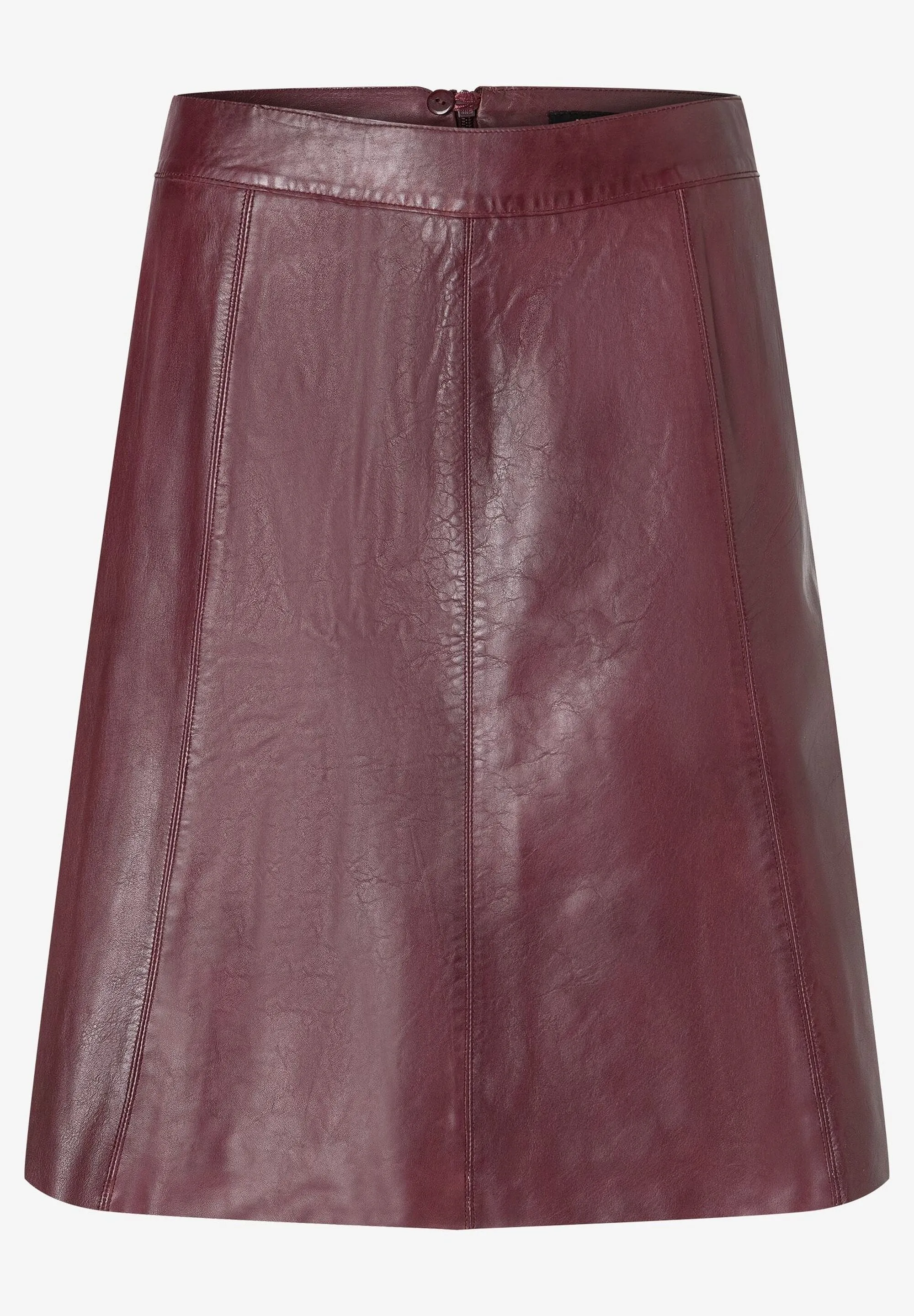 More & More Leather Skirt Burgundy