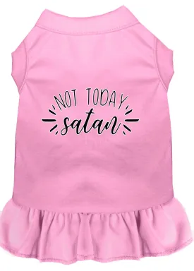 Not Today Satan Screen Print Dog Dress Light Pink Xxl (18)