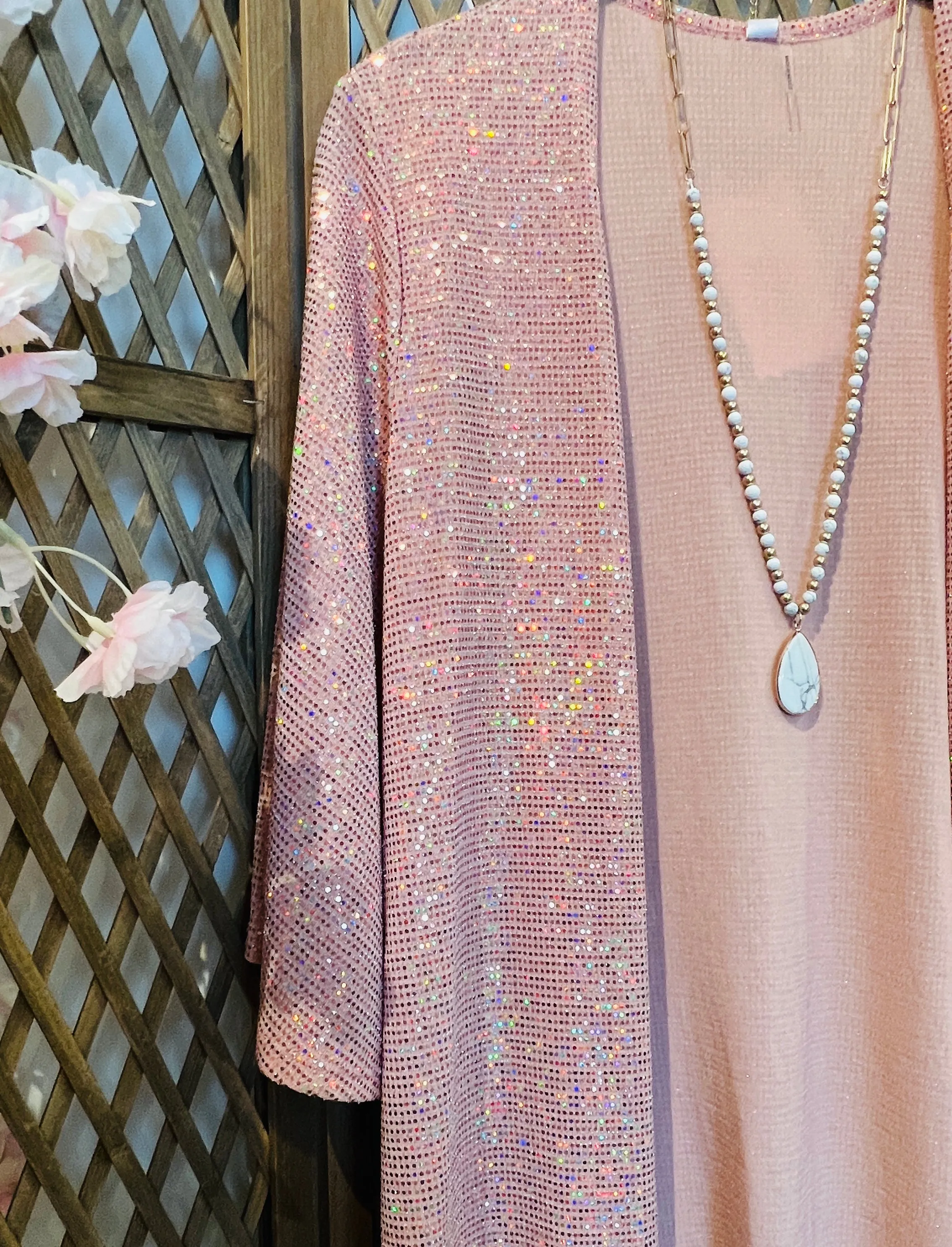 Pink Sparkle Cardigan