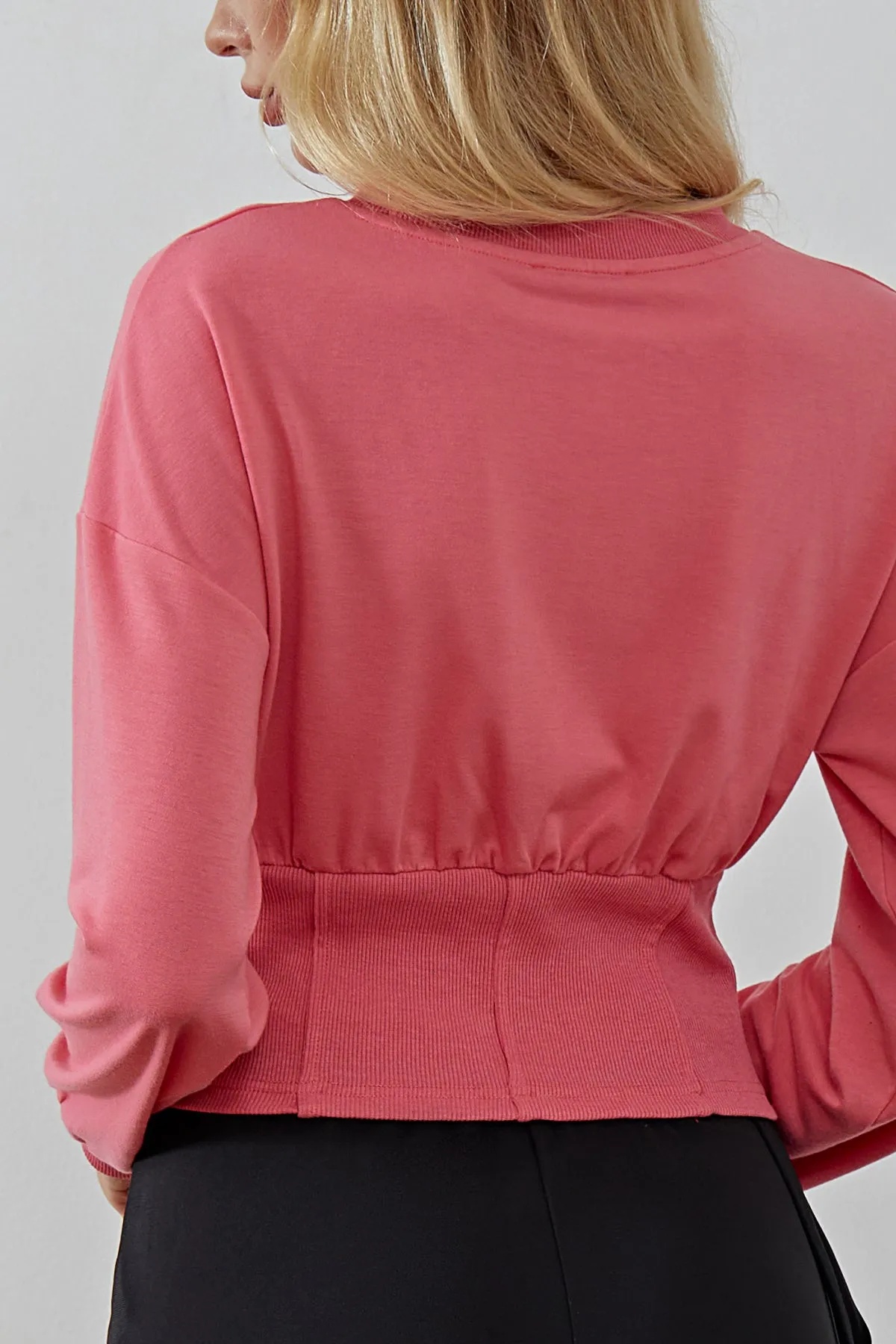 Plain Drop Shoulder Sweatshirt