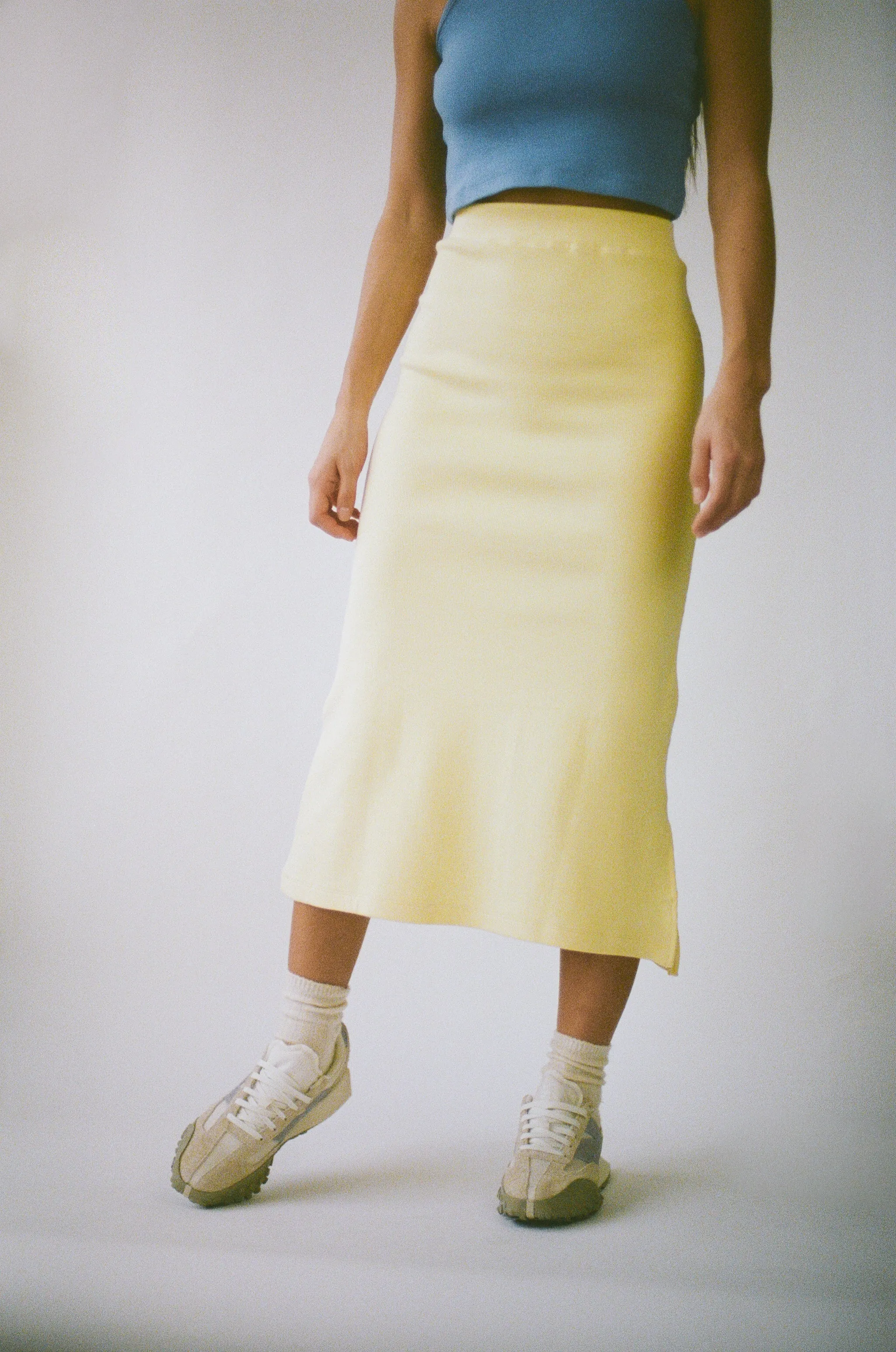 Ribbed Midi Skirt Butter