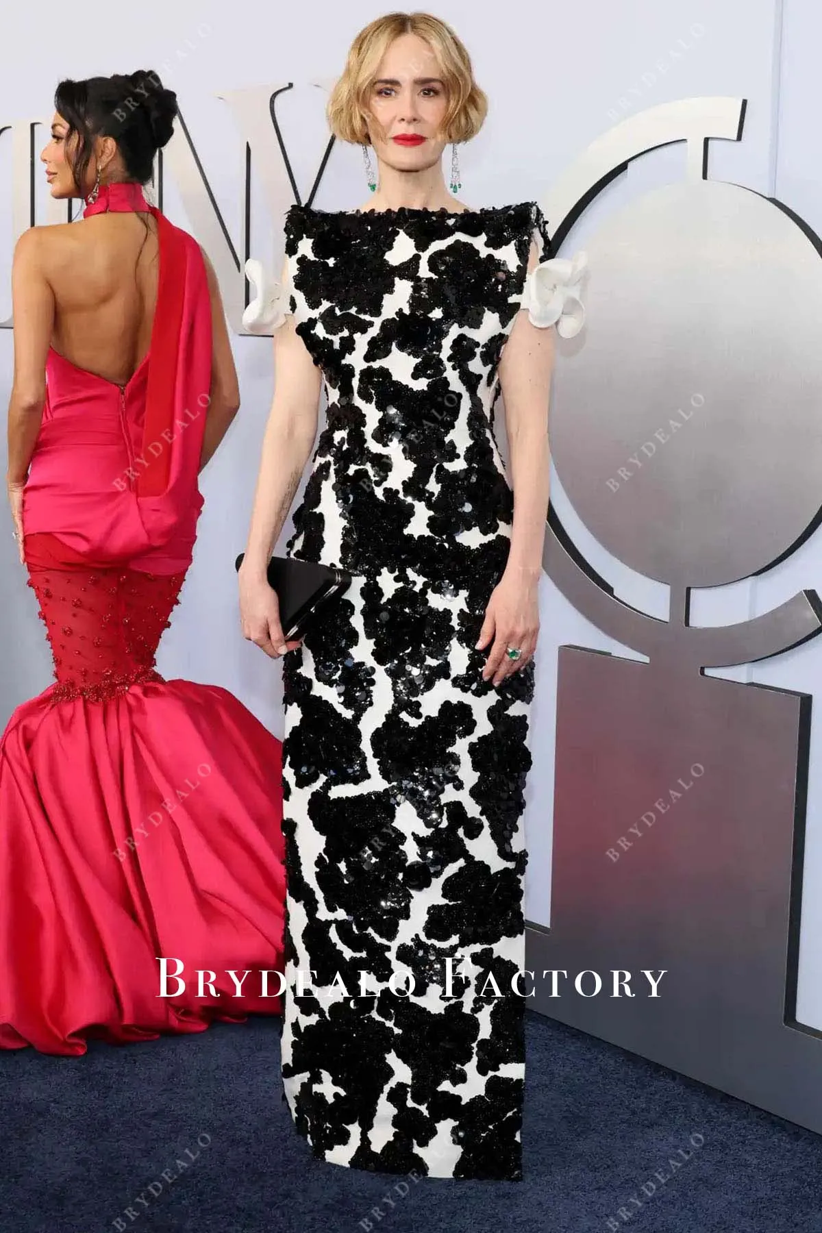 Sarah Paulson 2024 Tony Awards Two-Tone Dress