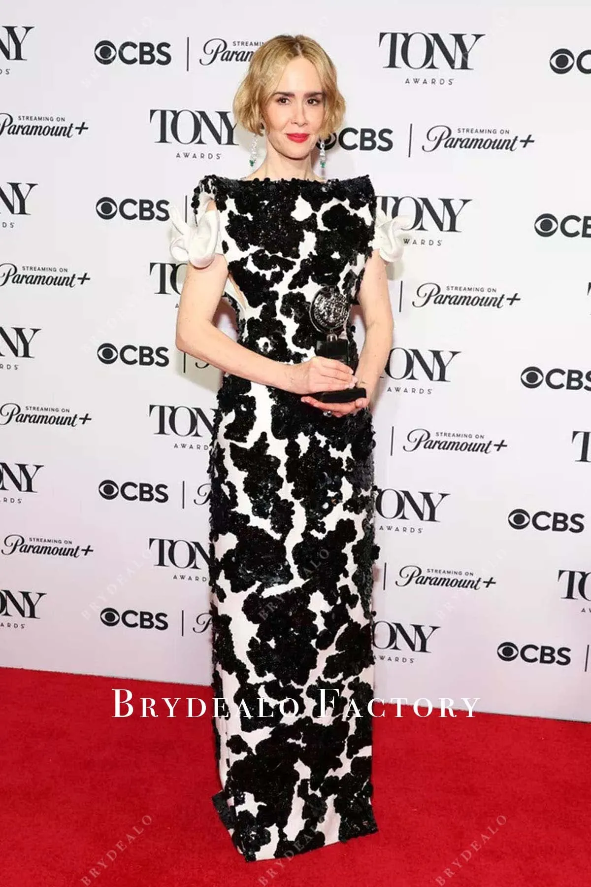 Sarah Paulson 2024 Tony Awards Two-Tone Dress