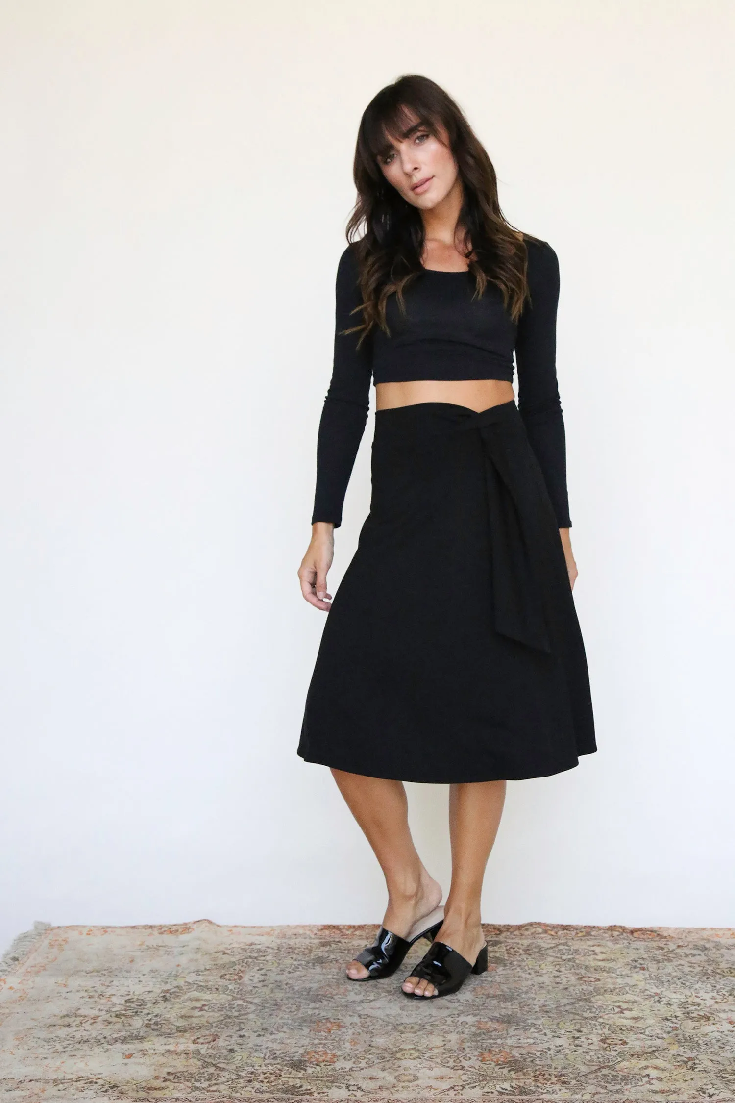 Sarah Twist Midi Skirt