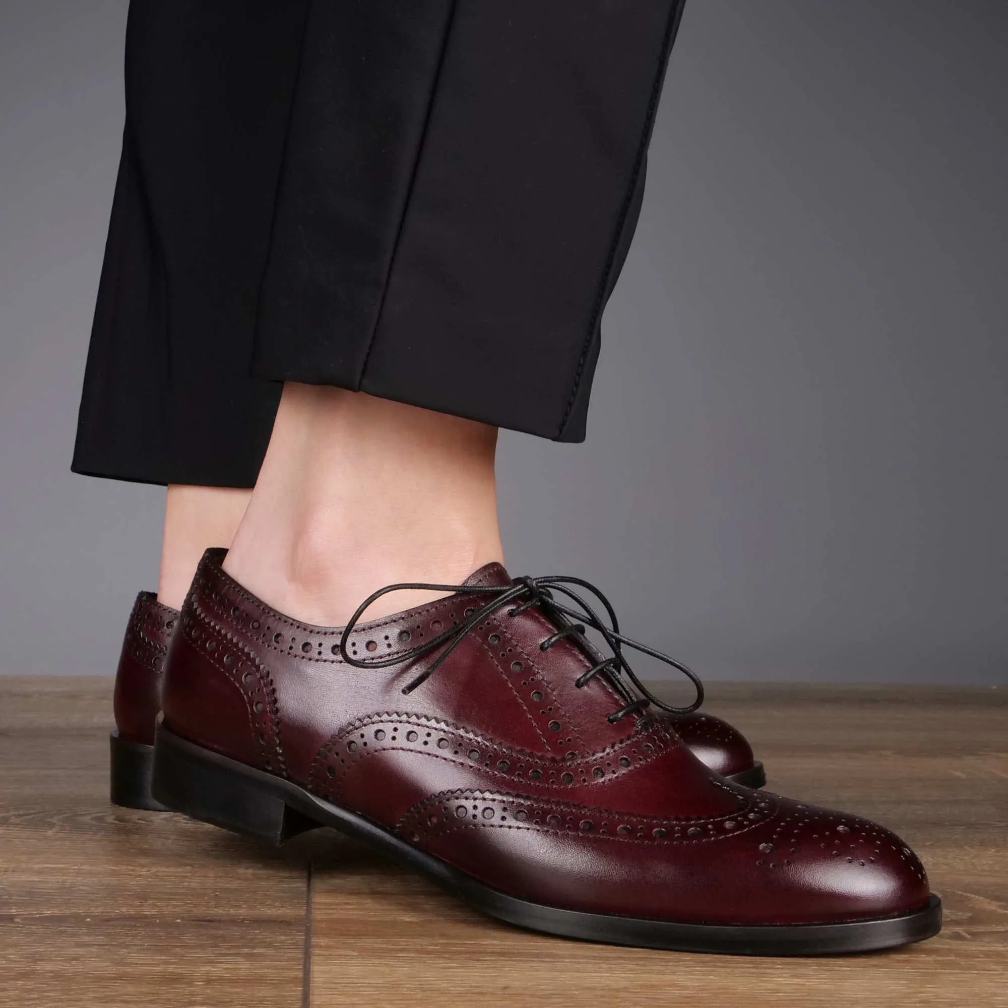 Siena Wingtip Oxford Brogue Oxblood